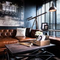 steampunk style design with leather upholstery photo