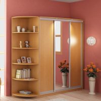 design of a wardrobe in the hallway from MDF photo