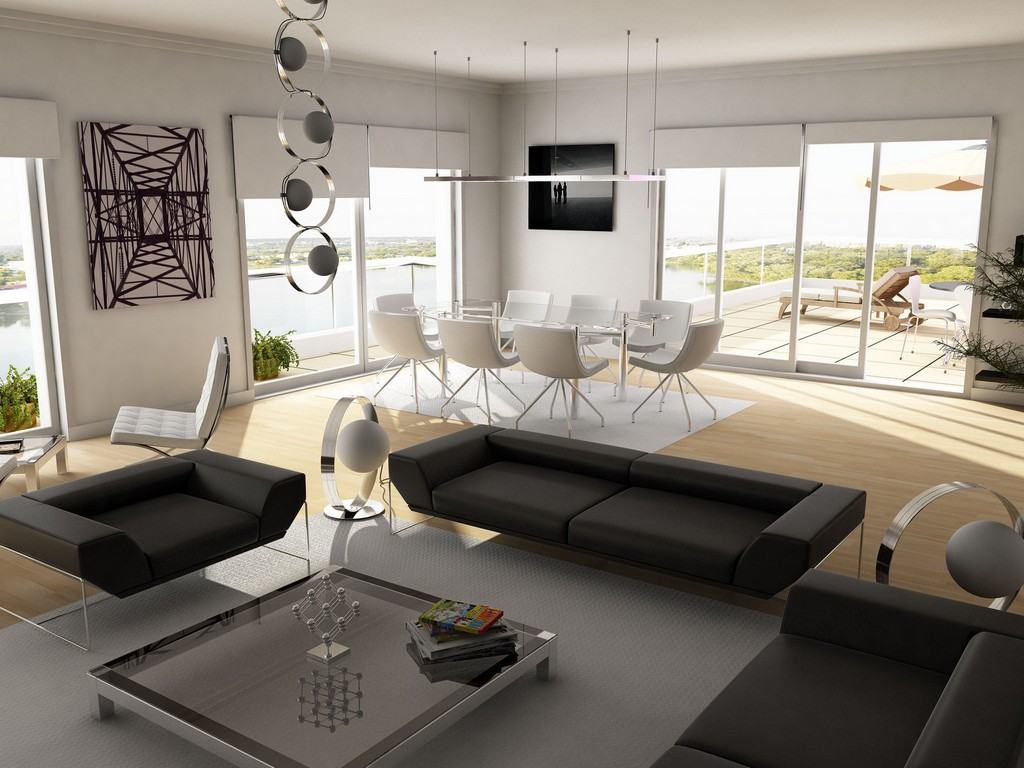 stylish high-tech living room decor
