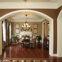 beautiful arch in the design of the living room picture