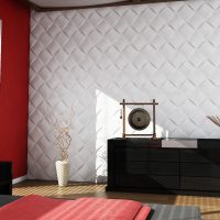 bright plastic 3d panel in the bedroom picture
