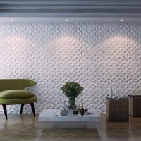 bright gypsum 3d panel in the bedroom picture
