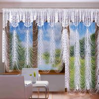 unusual curtains threads in the style of a bedroom photo