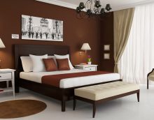 bright apartment style in chocolate color photo