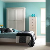style de chambre à coucher dans l'image de couleur turquoise