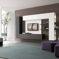 Foto di design luminoso soggiorno high-tech
