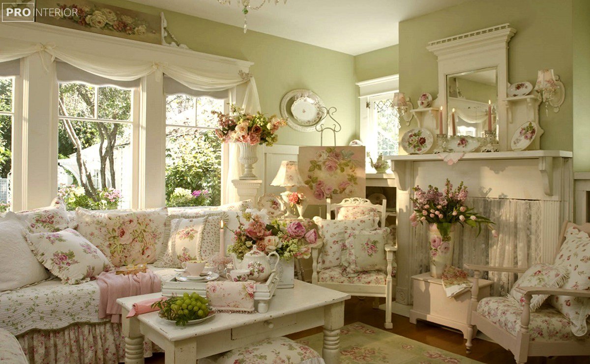 beautiful apartment decor in the style of shabby chic