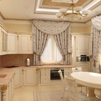 intérieur clair de cuisine beige en photo de style provence