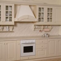 light beige kitchen design in eco style photo