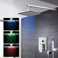 beautiful style of a bathroom with a shower in dark colors photo