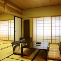 bright japanese style corridor design picture