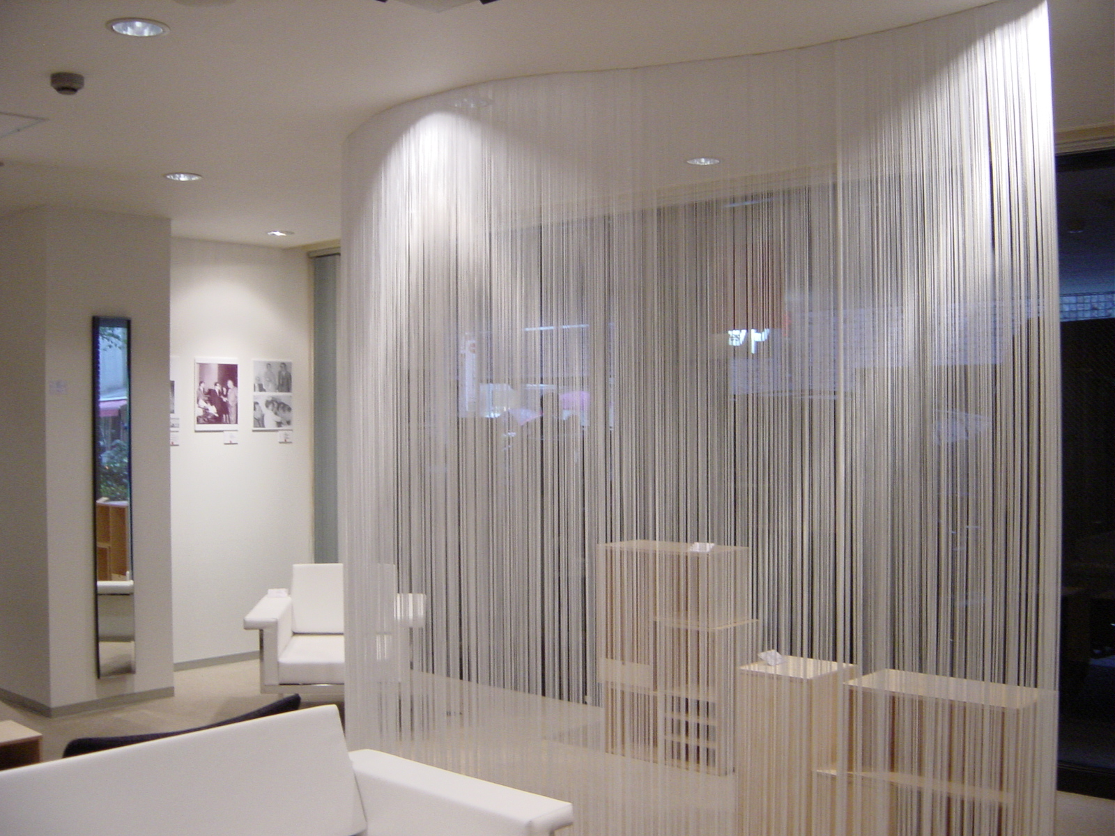 beautiful lurex tulle in the interior of the hallway