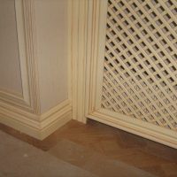 light ceramic baseboard in the interior of the apartment picture
