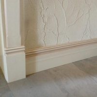 bright plastic baseboard in the interior of the room picture