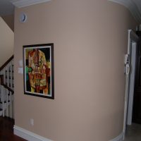 bright ceramic baseboard in the interior of the house photo