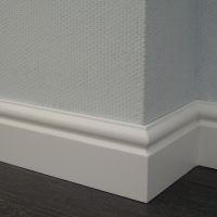 white baseboard made of ldf in the interior of the apartment picture