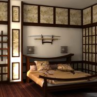 light Japanese-style living room design photo