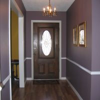 dark doors in a pine apartment design photo