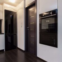 dark doors in oak house design picture