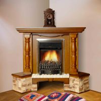 two-sided fireplace in the house picture