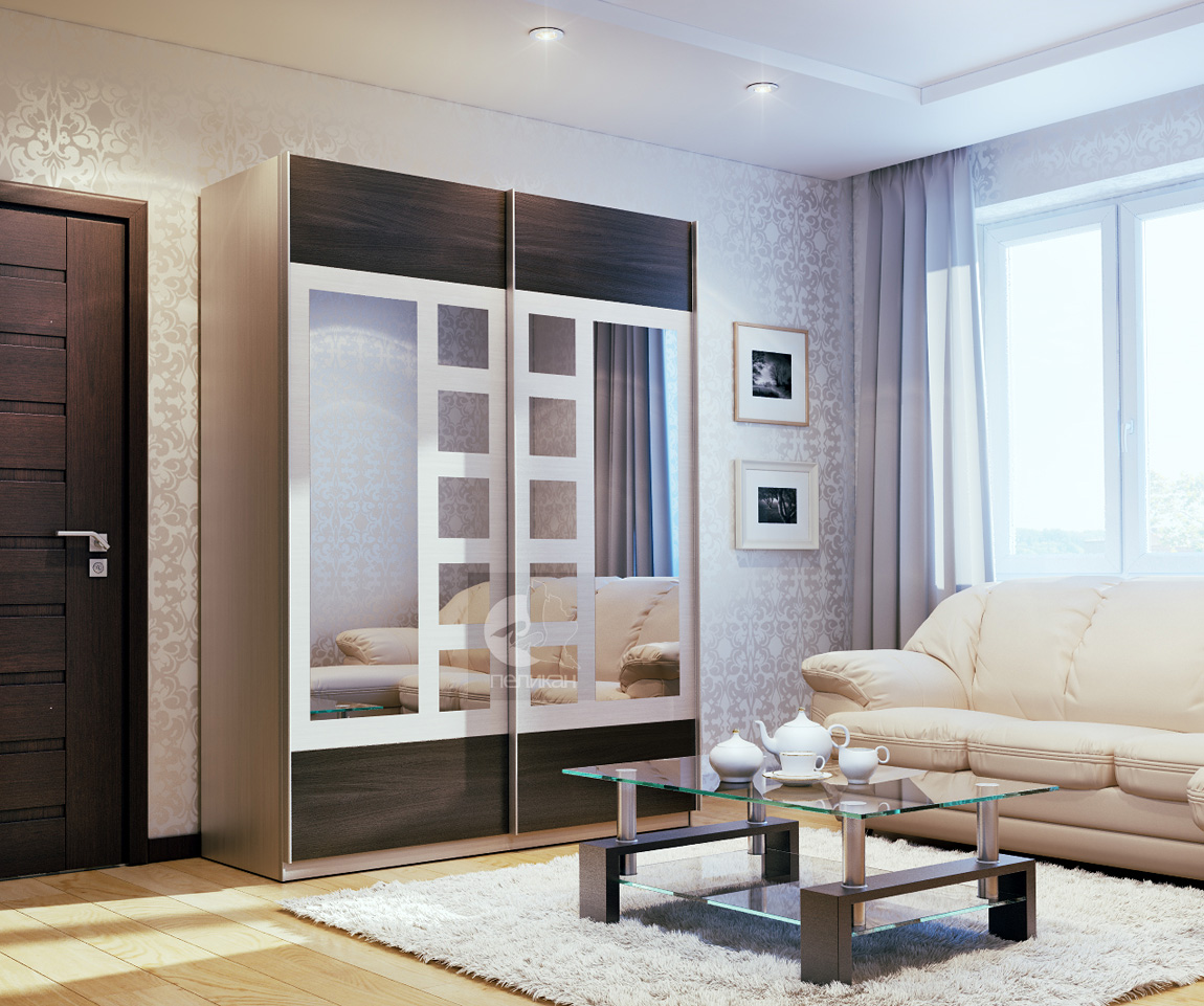 small closet in the design of the bedroom