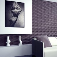 bright gypsum 3d panel in the living room picture