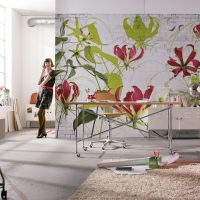 bright mural with animals in the hallway picture