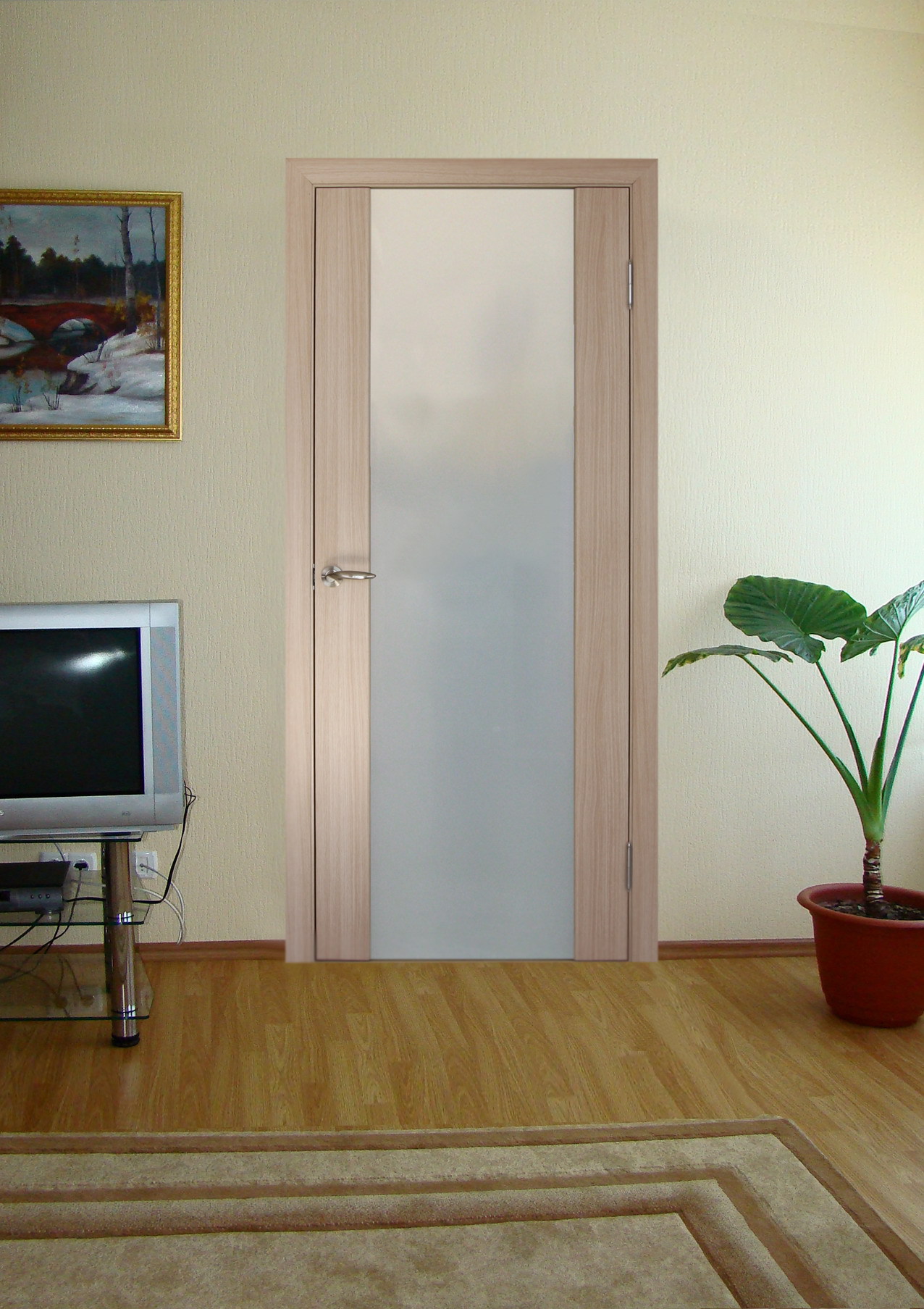 chêne blanc clair dans le style du couloir