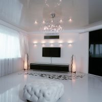 beautiful white floor in the kitchen design picture
