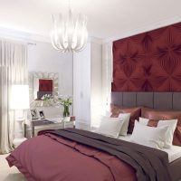 image de style chambre à coucher couleur marsala