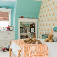 beautiful tiffany color in bedroom design photo