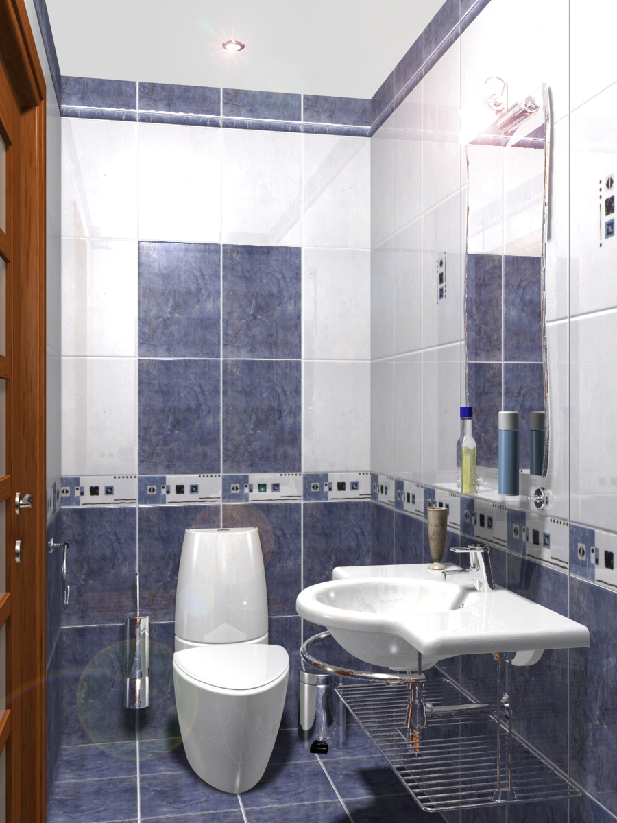 design inhabituel d'une salle de bain avec douche aux couleurs vives
