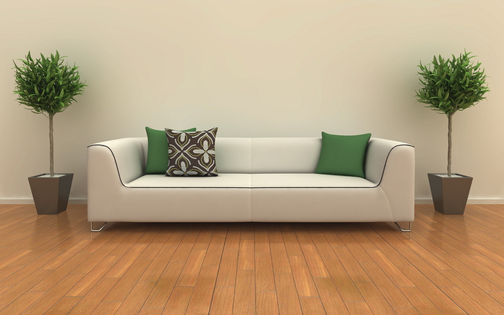 bright sofa in the design of the corridor