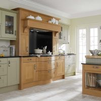 light beige kitchen design in classic style picture