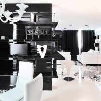 beautiful kitchen style in black and white color picture