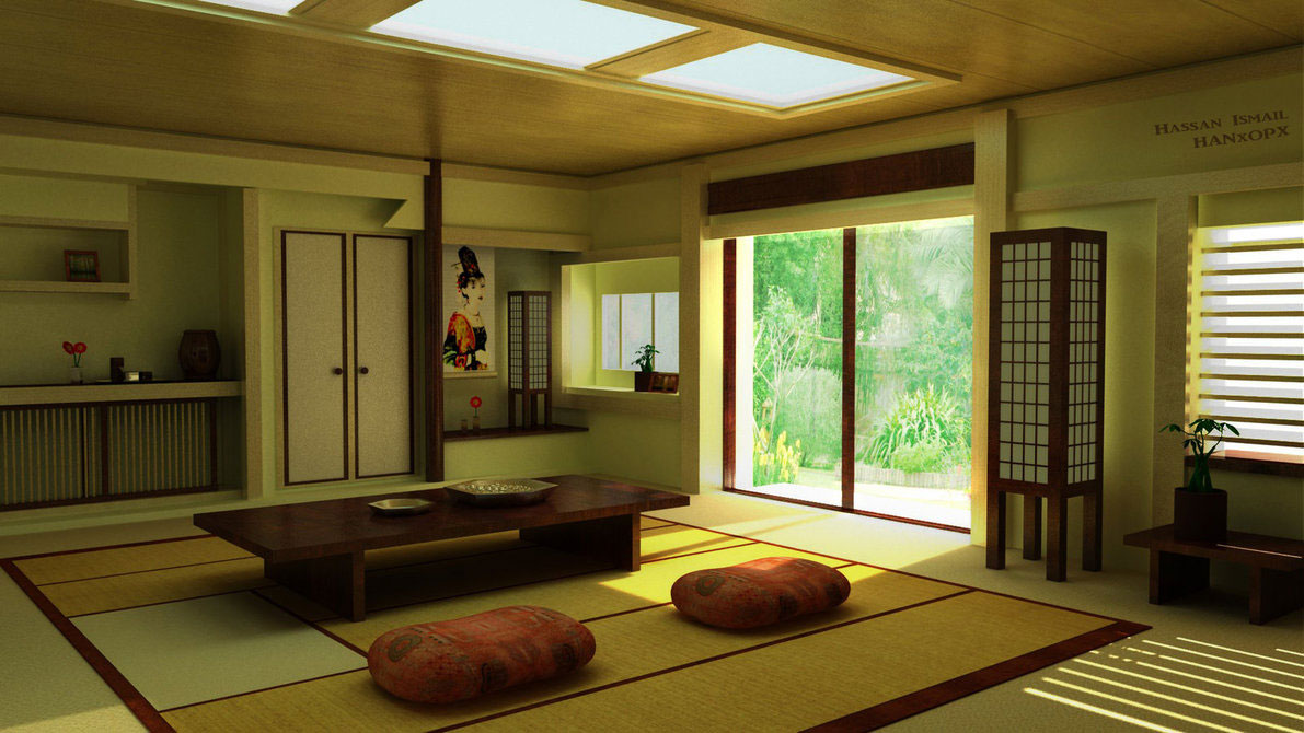 light Japanese-style apartment decor