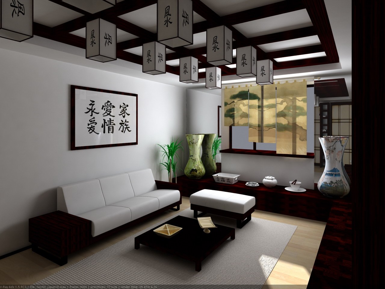 bright japanese style apartment design