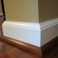 bright ceramic baseboard in the interior of the house picture