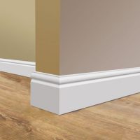 light plastic baseboard in the interior of the room picture