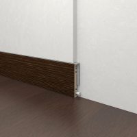 white baseboard made of ldf in the interior of the room photo