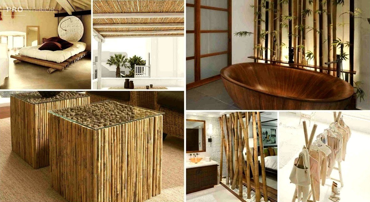 mobili in bambù stile camera