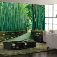 mobili con bambù nel design dell'immagine della stanza