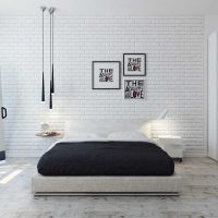 white walls in the decor of the living room in the style of Scandinavia picture