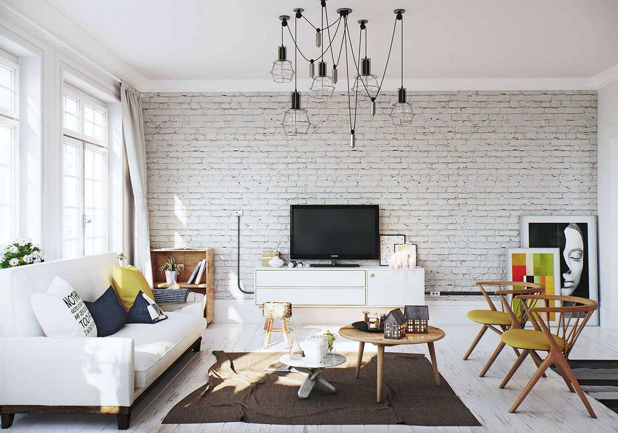 white walls in the design of the hallway in the style of Scandinavia