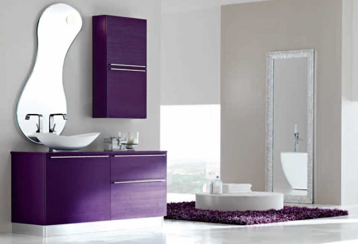 a combination of lilac in the decor of the kitchen