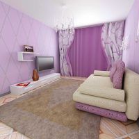 combination of lilac color in the style of the hallway picture