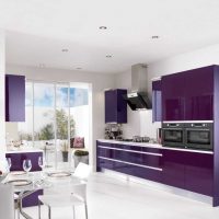 light kitchen style in purple photo