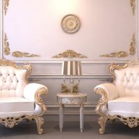 bright baroque bedroom interior photo