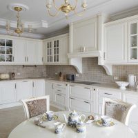 light interior of luxury kitchen in modern style photo