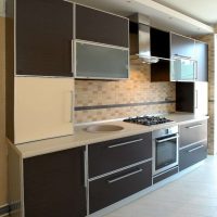 light kitchen interior in wenge color picture